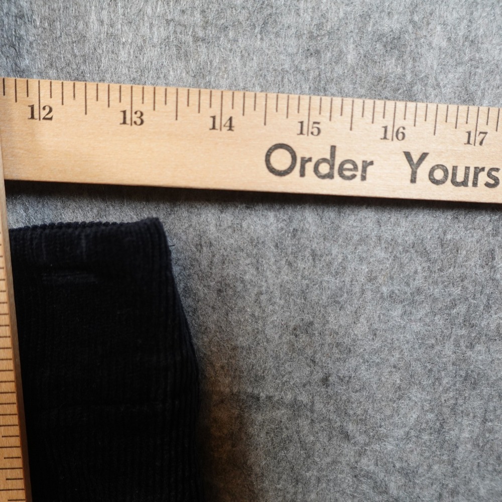 Anthropologie Maeve Pants Womens 27 Colette Corduroy Cropped Wide Leg Black - Picture 8 of 13